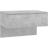 vidaXL Table de chevet murale Gris béton
