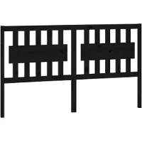vidaXL Tête de lit noire 155,5x4x100 cm pin massif