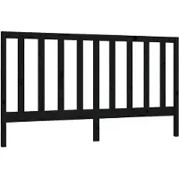 vidaXL Tête de lit noir 206x4x100 cm pin massif