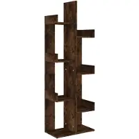 vidaXL Bibliothèque 48x25,5x140 cm Chêne fumé Bois d'ingénierie