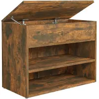 vidaXL Banc à chaussures Chêne fumé 60x30x45 cm Bois d'ingénierie
