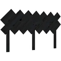 vidaXL Tête de lit noire 141x3x80,5 cm Pin massif