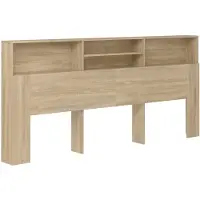 vidaXL Tête de lit avec étagères chêne Sonoma 220x19x103,5 cm