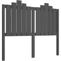 vidaXL Tête de lit Gris 126x4x110 cm Pin massif