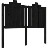vidaXL Tête de lit noire 126x4x110 cm pin massif