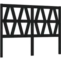 vidaXL Tête de lit noir 126x4x100 cm pin massif