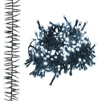 vidaXL Light Girland Cluster mit 400 LEDs kalt weiß 7,4 m PVC