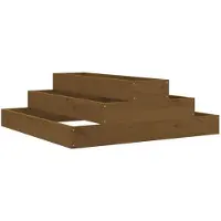 vidaXL Jardinière Marron miel 80x80x27 cm Bois massif de pin