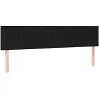 vidaXL Têtes de lit 2 pièces noir 100x5x78/88 cm Tissu