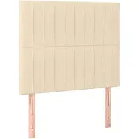 vidaXL Têtes de lit 2 pcs. Crème 90x5x78/88 cm Tissu