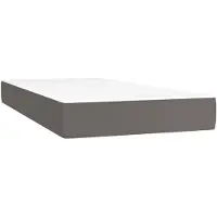 vidaXL Matelas à ressorts ensachés Gris 90x190x20 cm Similicuir