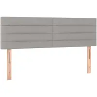 vidaXL Têtes de lit 2 pcs. Gris clair 72x5x78/88 cm Tissu