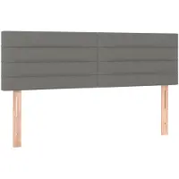 vidaXL Têtes de lit 2 pcs. Gris foncé 72x5x78/88 cm Tissu