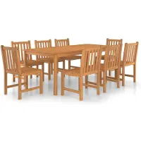 vidaXL Set de jardin à manger 9 pièces 200 x 100 cm teck massif