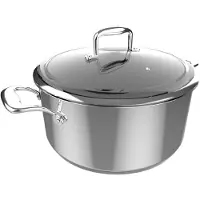 Cecotec Casserole Olla Polka Classy, 28 cm. Diamètre : 28 cm, Capacité : 7,5 L, Acier inoxydable 18/10, Revêtement antiadhésif