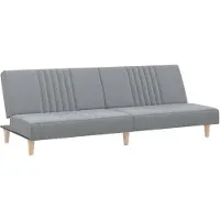 vidaXL Canapé-lit Tissu gris clair