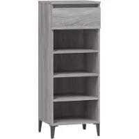 vidaXL Étagère à chaussures Sonoma gris 40x36x105 cm Bois ingénierie