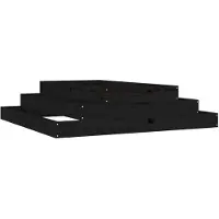 vidaXL Jardinière Noir 110x110x27 cm Bois massif de pin