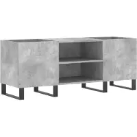 vidaXL Armoire à panneaux gris béton 121x38x48 cm Bois composite