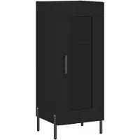 vidaXL Sideboard Noir 34,5x34x90 cm Bois composite