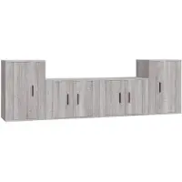 vidaXL Ensemble de 4 meubles TV Gris Sonoma Bois composite