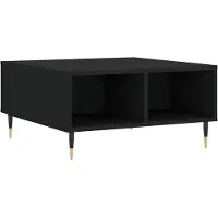 vidaXL Table basse noire 60x60x30 cm Bois composite