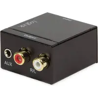 Logilink Adaptateur coaxial et Toslink (Numérique -> Analogique), Adaptateur audio, Noir