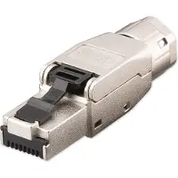 Goobay 61130 CAT 8.1 connecteur RJ45 à confectionner en champ, blindé STP - pour diamètre de câble de 5,0 à 8,5 mm, avec capuchon à visser, montage LSA sans outils