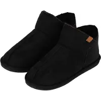 Apollo - Chaussons hommes - Daim - Taille 41 à 46 - Noir - Chaussons hommes - chaussons hauts hommes - pantoufles