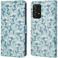 IMoshion Étui de télephone portefeuille Design pour Samsung Galaxy A52(s) (5G/4G) - Blue Flowers