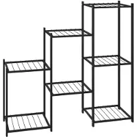 vidaXL Jardinière 83x25x80 cm Noir Fer