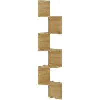 vidaXL Étagère d'angle murale chêne sonoma 19x19x123cm bois ingénierie