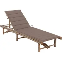 vidaXL Bain de soleil de jardin avec support en bambou