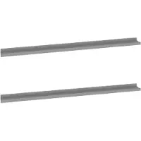 vidaXL Étagères murales 2 pcs Gris 115x9x3 cm