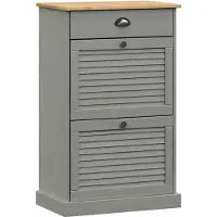 vidaXL Armoire à chaussures VIGO 60x35x96 cm gris bois massif de pin