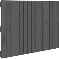 vidaXL Tête de lit murale Gris 95,5x3x60 cm Pin massif