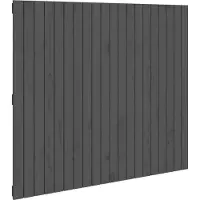 vidaXL Tête de lit murale Gris 127,5x3x110 cm Pin massif