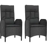 vidaXL Chaises de jardin 2 pcs. Poly rotin