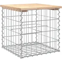 vidaXL Banc de jardin en gabions 43x44x42 cm pin massif