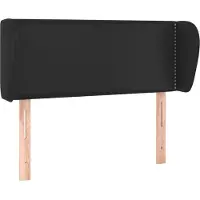 vidaXL Tête de lit avec oreilles Noir 93x23x78/88 cm Similicuir