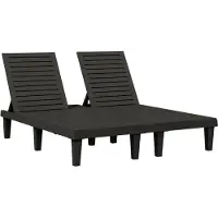 vidaXL Bain de soleil double noir 155x138x83 cm polypropylène