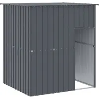 vidaXL Niche pour chiens avec toit Anthracite 165x153x181 cm Acier galvanisé