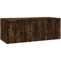 vidaXL Armoire TV chêne fumé 80x34x30 cm Bois composite