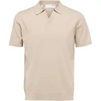 Selected T-Shirt 'SLHTeller' beige