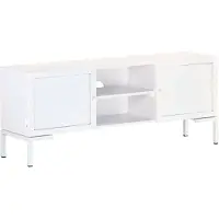 vidaXL Armoire TV Blanc 115x30x46 cm Bois massif Mango