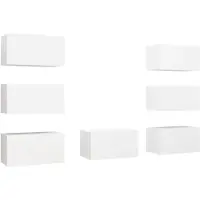 vidaXL Armoires TV 7 pcs. Blanc 30,5x30x60 cm Bois composite