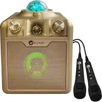 N-Gear Enceinte karaoké sans fil - Disco Star 710 - Or - - UneTaille - Haut-parleurs