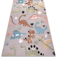 Rugsx Tapis FUN Dino pour enfants Dinosaures beige 160x220 cm