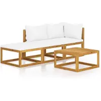 vidaXL Ensemble de salon de jardin en bois massif d'acacia Meubles de jardin