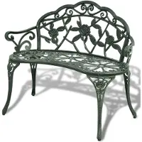 vidaXL Banc de jardin Banc en fer pour 2 personnes Fonte d'aluminium